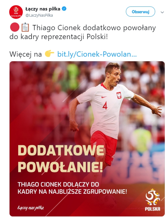 Thiago Cionek powołany na najbliższe zgrupowanie!